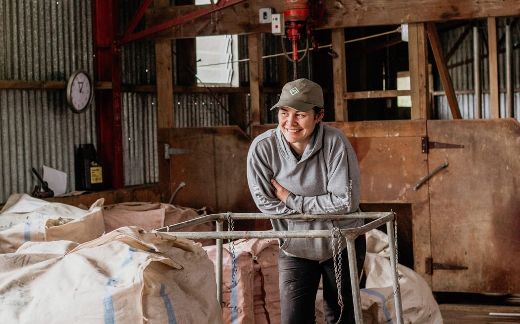 Catherine Mullooly (Ngaa Rauru Kiitahi, Ngāti Kahungunu), 35, mother of two and women's shearing champion, has loved shearing from a young age.