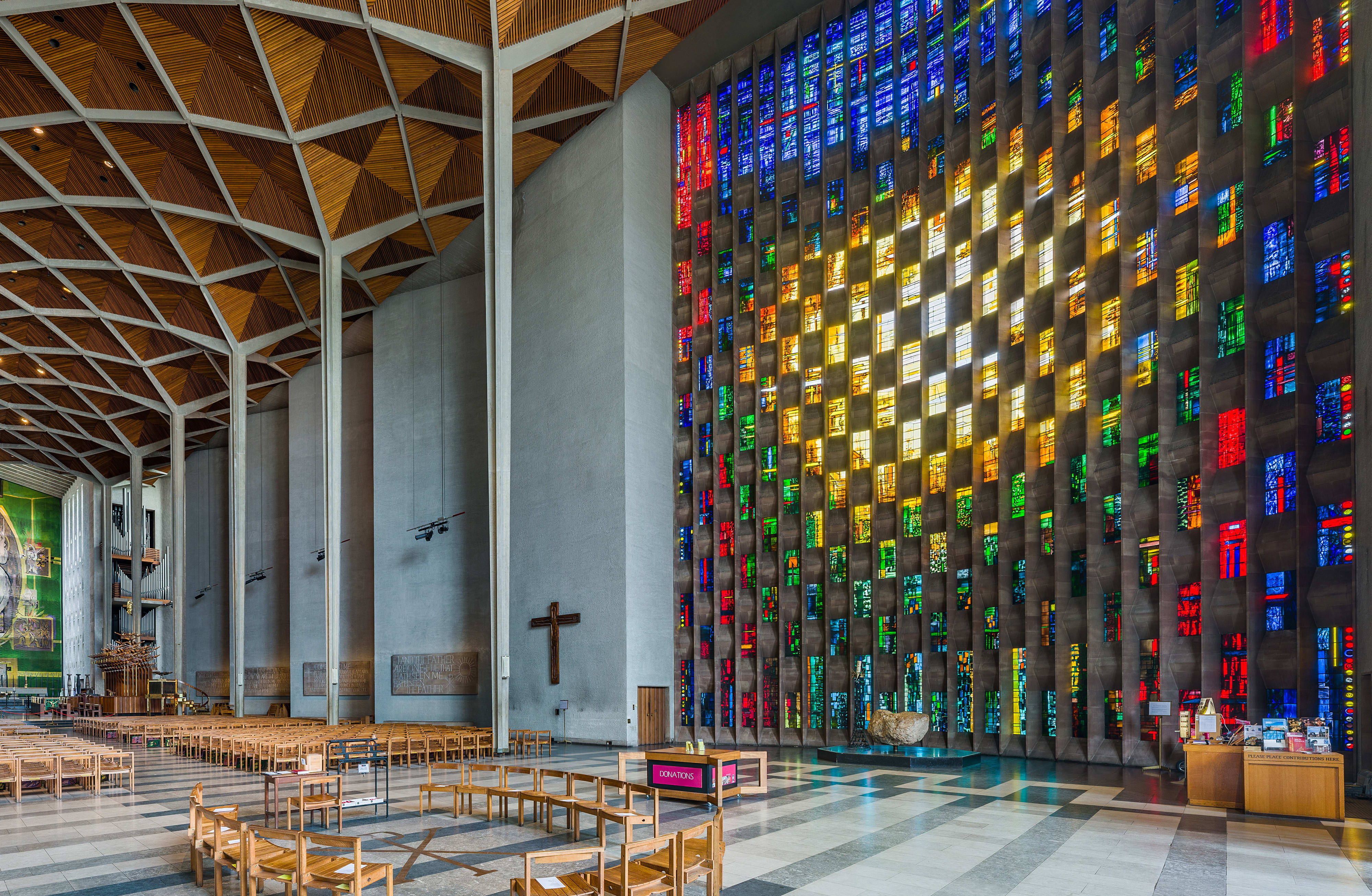 Coventry Cathedral Interior, West Midlands, UK
