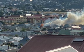 A large house fire in Kilbirne, Wellington, sent smoke billowing over the suburb.
