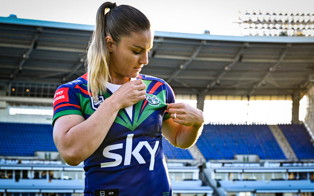 Michaela Brake at the NRLW Warriors and Harvey Norman Partner Announcement.