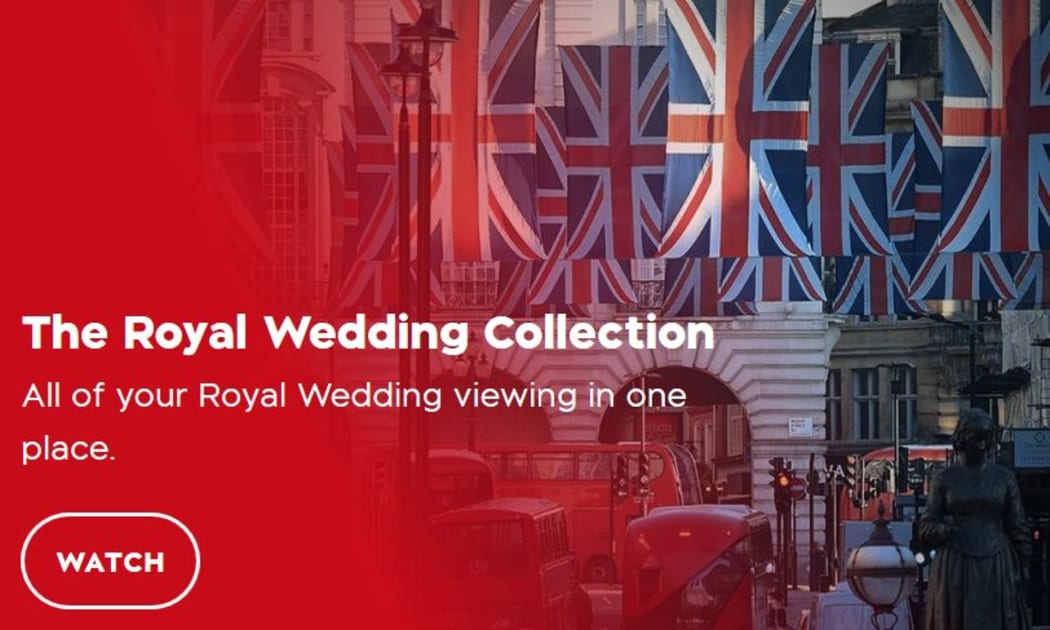 Put out more flags: TVNZ's on-demand one-stop-shop for wedding viewing.