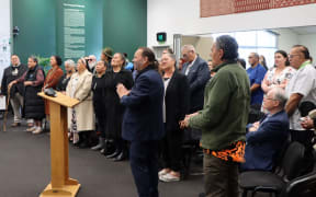 People in the public gallery broke into waiata when the decision was made to reaffirm the Māori ward