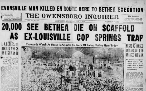 Coverage of the 1936 execution of Rainey Bethea in Kentucky.