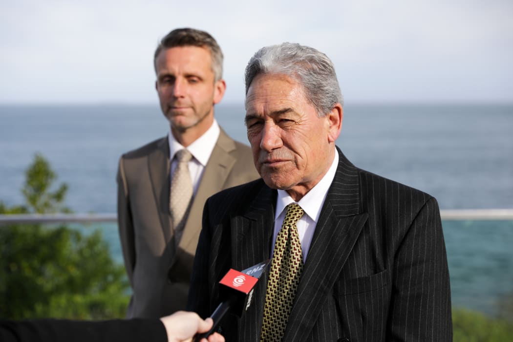 Winston Peters in Bluff while on the NZ First campaign tour.