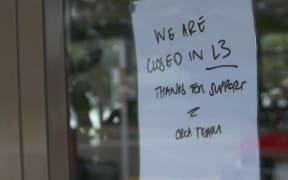 A cafe in Raglan is closed as Covid-19 level 3 restrictions begin.