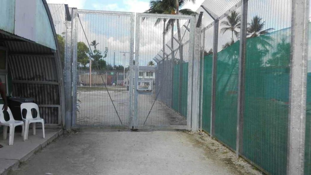 The gate to Foxtrot compound inside the Manus detention centre.