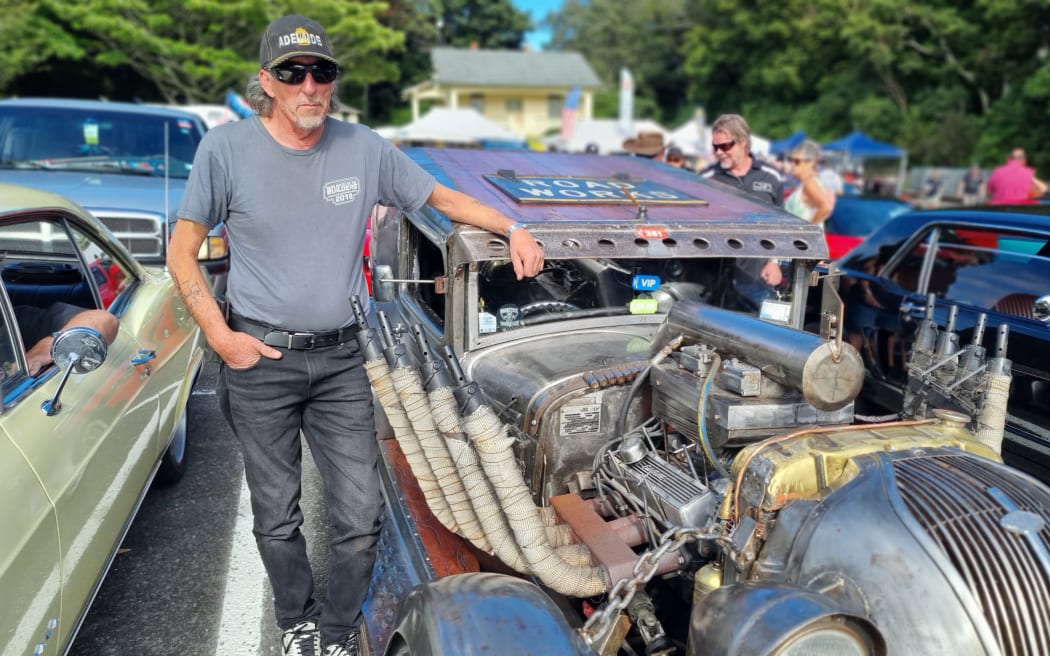 Americarna 2024 in Taranaki is a celebration of American car culture.
Dave Jeffrey with his self-built Isabella Ratrod which is named after his daughter.