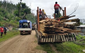 Materials being distributed on Koro Island in Fiji