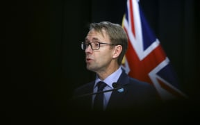 Director-General of Health Dr Ashley Bloomfield during a media conference at Parliament on April 16, 2020 in Wellington, New Zealand.