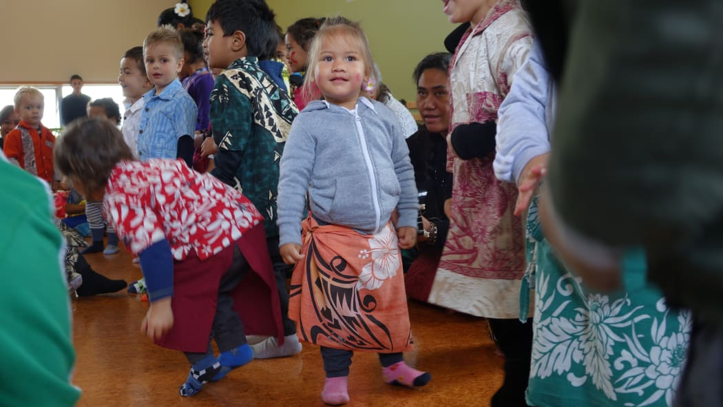 Children celebrating Samoan Independence Day in Auckland.