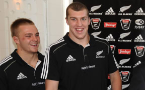 All Blacks Sam Cane and Brodie Retallick
