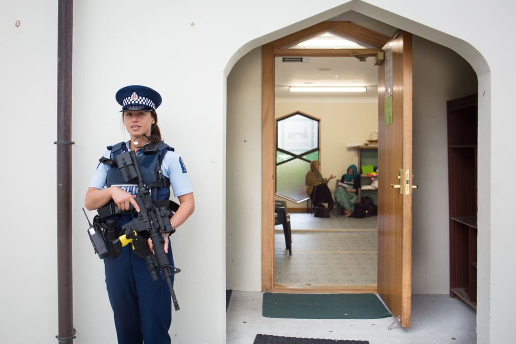 Police protection at Al-Noor mosque continued for several months after the March attacks.