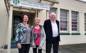 Auckland Horticultural Council committee members (from left) Jannene Alexander, Diane Griffin, and Graham Milne.