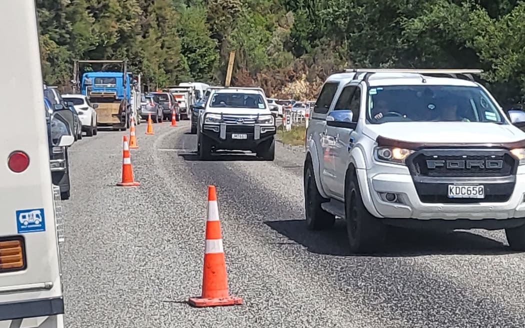 Resealing of some of the state highway north of Blenheim. SUPPLIED: PENNY WARDLE/STUFF - SINGLE USE ONLY