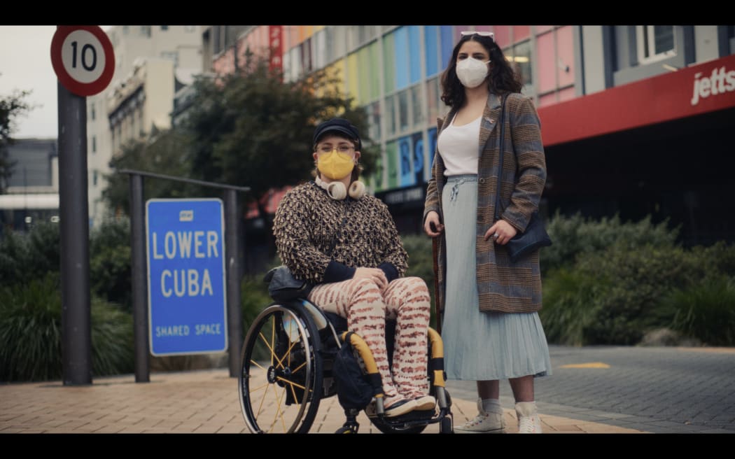 Cait Ruth (They/Them) and Rimu Bhooi (They/Them) on Cuba Street
