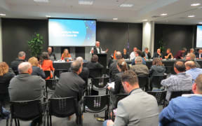 HortNZ Chair Barry O'Neil speaks at the AGM in Mount Maunganui on Friday.