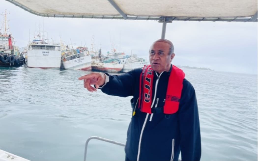 Fiji's Minister for Public Works, Meteorological Services and Transport Ro Filipe Tuisawau has visited the wreck of the Lomaiviti Princess II and other derelict vessels within Suva Harbour.