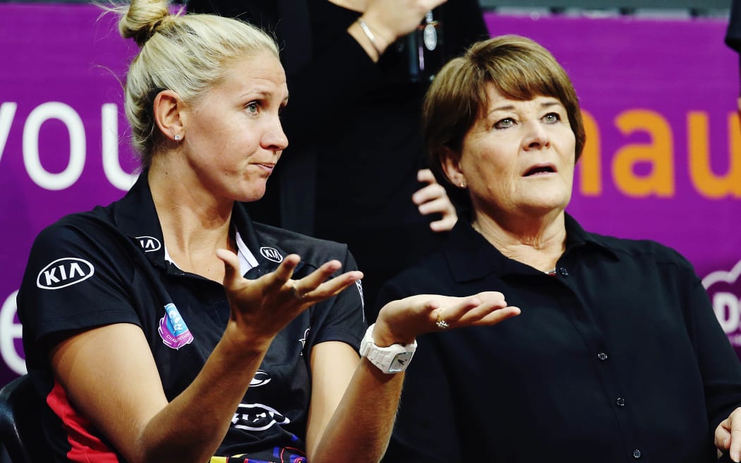 Waikato Bay of Plenty Magic coach Julie Fitzgerald (right) and Silver Ferns captain Casey Kopua.