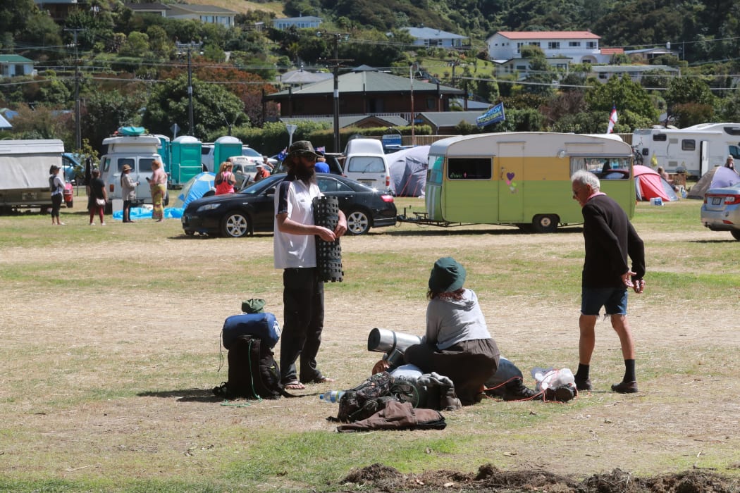 Nelson Square, in Picton, pictured on the day the occupation ended on March 3.