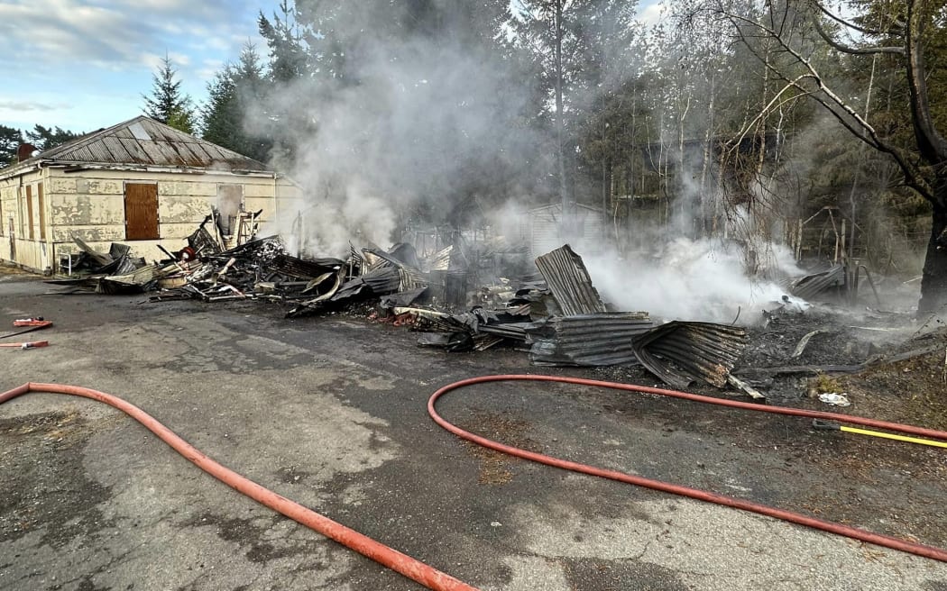 The fire took about four hours to put out.