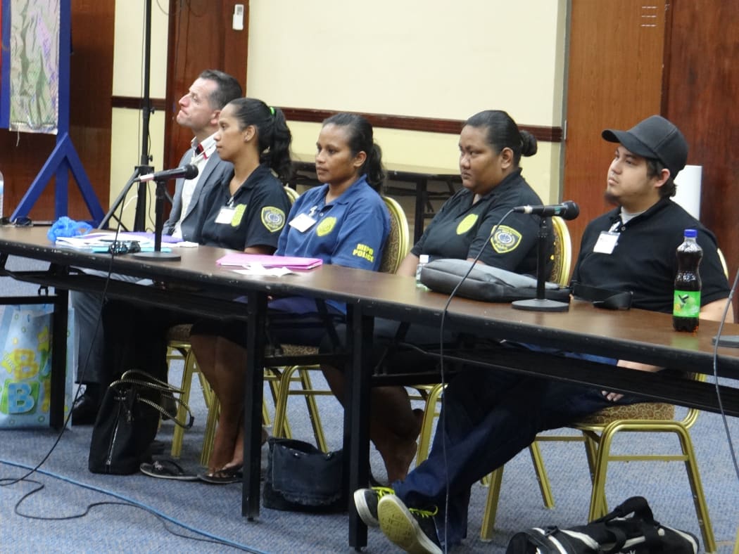 Marshall Islands police at human trafficking workshop