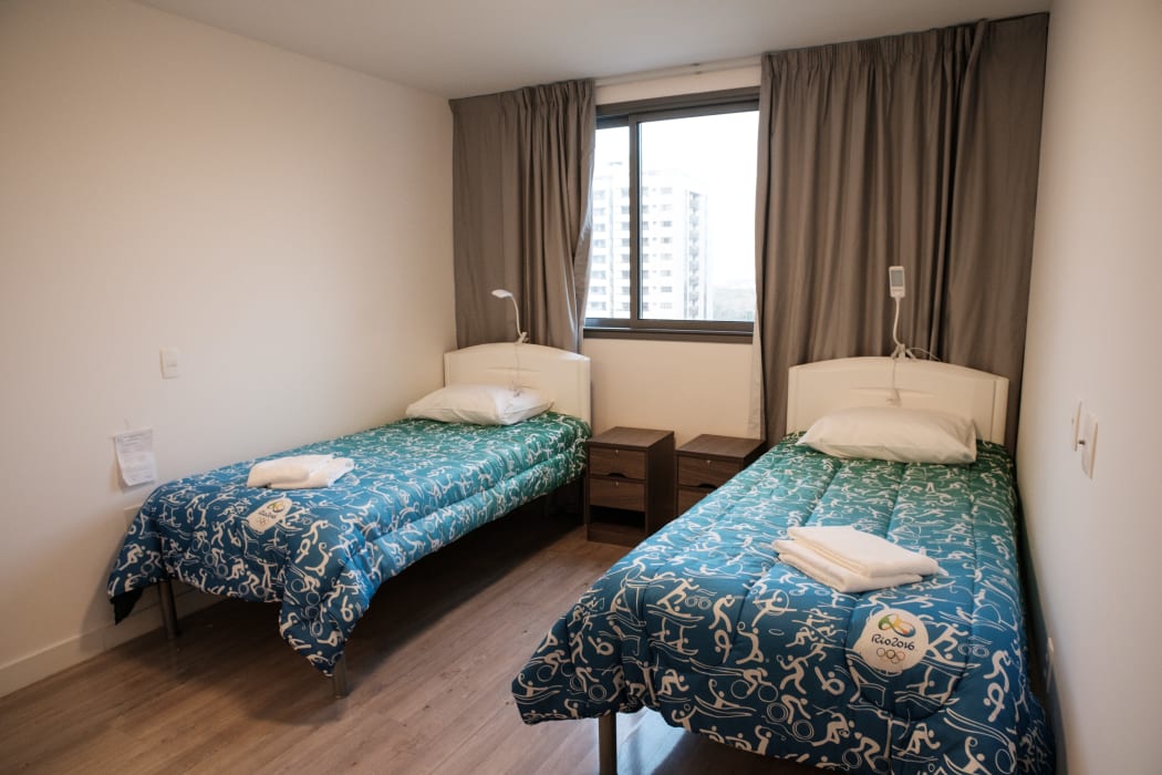 One of the athletes' rooms at the Rio Olympic village.