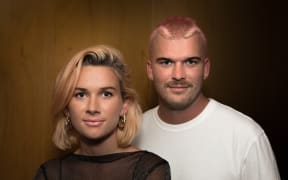 Brother and sister music duo Broods photographed at RNZ. Georgia Nott (left) and Caleb Nott (right)