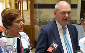 Social Development Minister Anne Tolley and Economic Development Minister Steven Joyce announcing the measures at Parliament this afternoon.