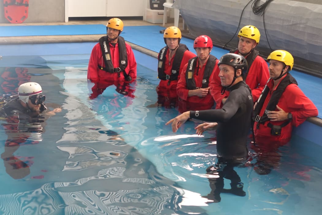 Wood Training instructor Chris Davidson issues last-minute instructions.