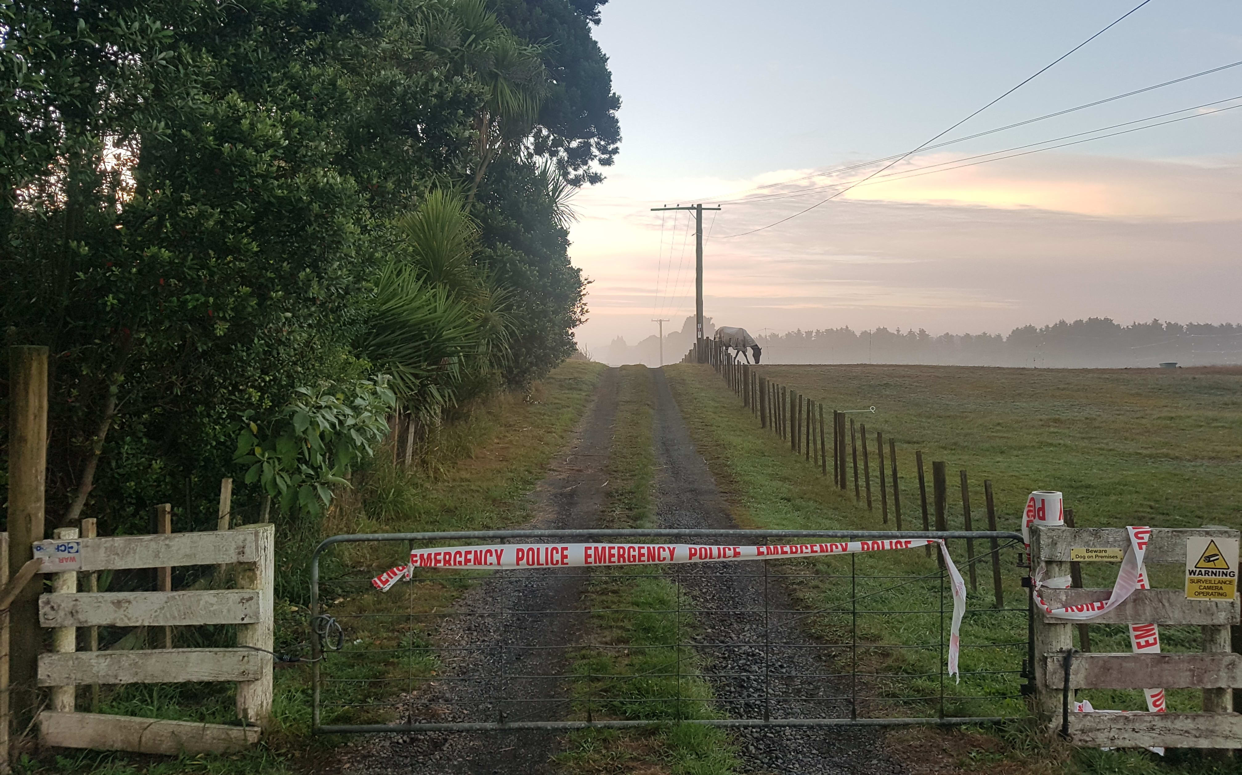A property is cordoned off in Kingseat after police found a body.
