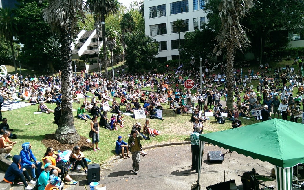 TPPA rally in Auckland