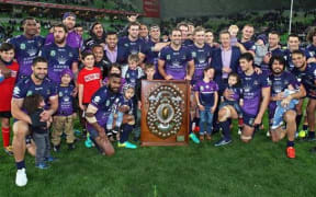 The Melbourne Storm with the 2016 JJ Giltinan Shield