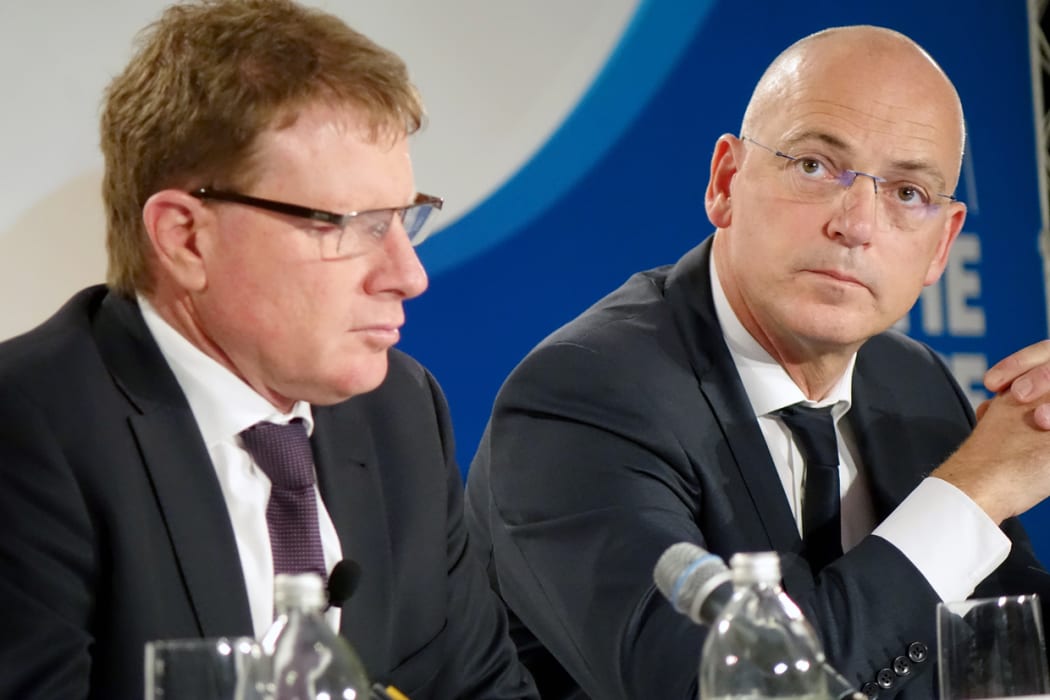 Fonterra chairman John Wilson, left, and chief executive Theo Spierings.