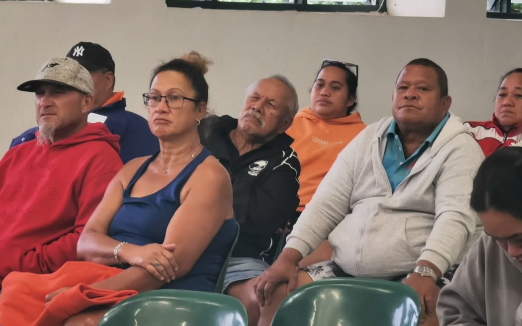 Members of the Atiu community during a consultation with Moana Minerals about seabed mining. TALAIA MIKA/25062239