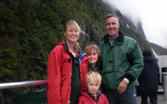 John Ashton with his family