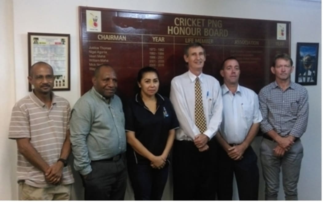 The new Cricket PNG Board, including chair Helen Macindoe.