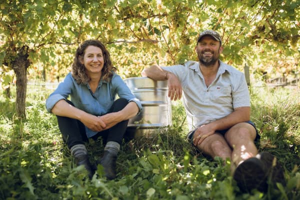 Nadine Worley and Logie Mackenzie from Fugitive wines.