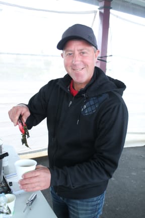 Selling seaweed products at the Otago Farmers' Market