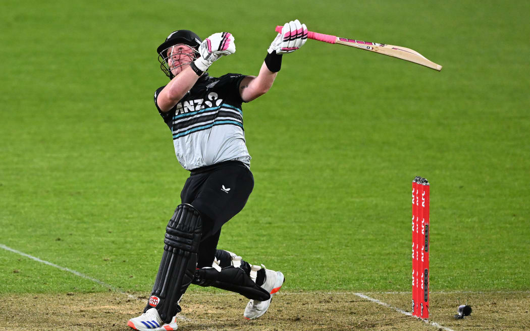 New Zealand's Tim Seifert in action.
