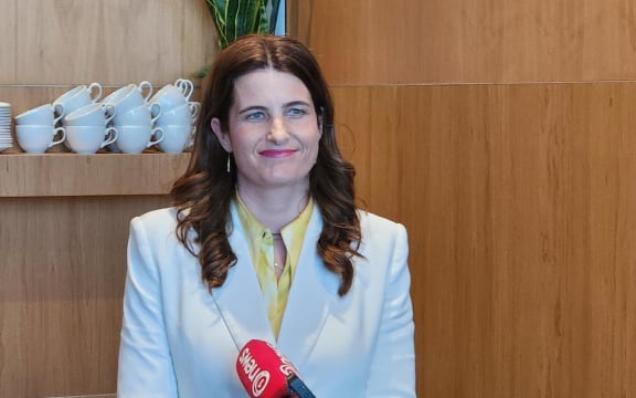 Nicola Willis at the NZ Capital Market Summit in Auckland