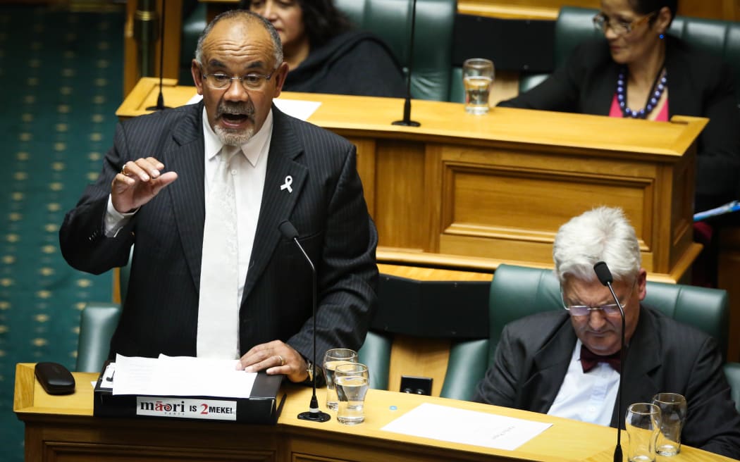 Te Ururoa Flavell giving his 2015 Budget speech.