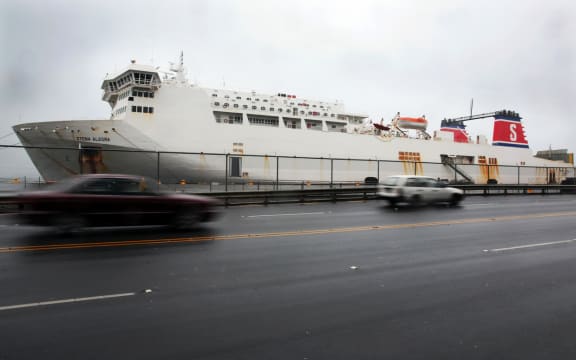 The Stena Alegra at a new berth on Wednesday.