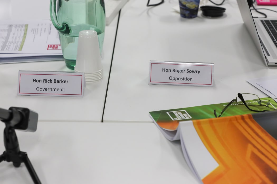 Name tags for the political appointees at the Representation Commission