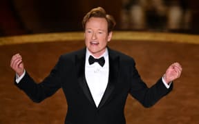 US comedian and host Conan O'Brien speaks onstage during the 97th Annual Academy Awards at the Dolby Theatre in Hollywood, California on March 2, 2025. (Photo by Patrick T. Fallon / AFP)