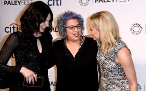 'Orange Is The New Black' creator Jenji Kohan (centre) with actresses Laura Prepon and Taylor Schilling