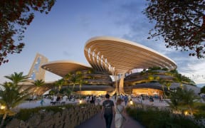 An artist's impression of Quay Park stadium, Auckland.
