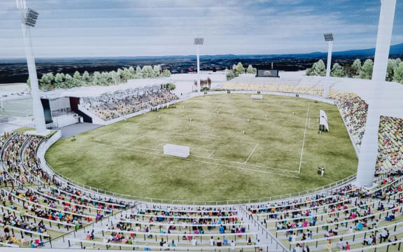 When complete the proposed Yarrow Stadium redevelopment will have a capacity of about 25,000.