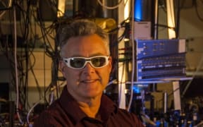 Andrew Wilson in his Quantum Physics Laboratory