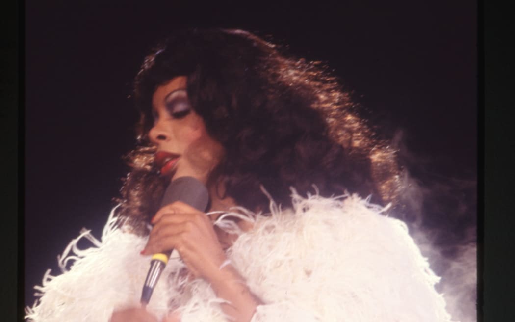 Archival photo of the singer Donna Summer used in the documentary film Love to love You Baby Donna Summer, featuring in the 2023 DocEdge Film Festival