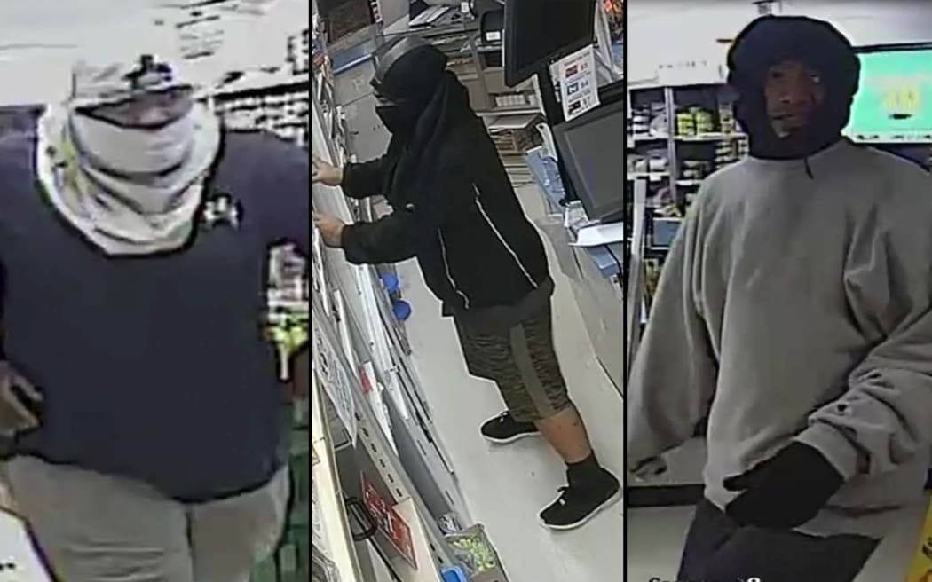 All of the four robbers were captured on CCTV footage
